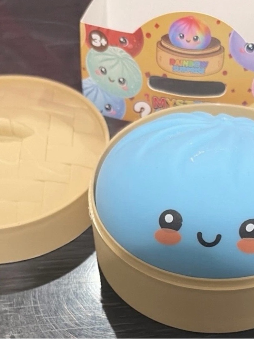 Cute Blue Kawaii Squishy Dumpling Toy